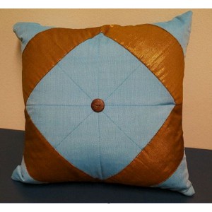 Blue and Gold Cushion 