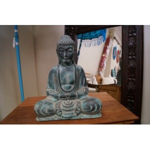 Fibre Resin Sitting Buddha