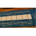 Blue Table Runner  - With White and Gold 