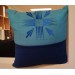 Blue Two Toned Cushion 