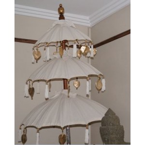 3 Tiered White Umbrella  