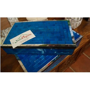 Blue  Mosaic Jewlery Box Set (0f 2)