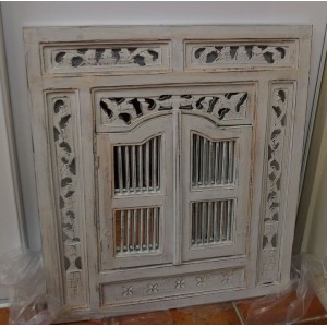 Medium White Wash Prison Mirror Medium White Wash Prison Mirror