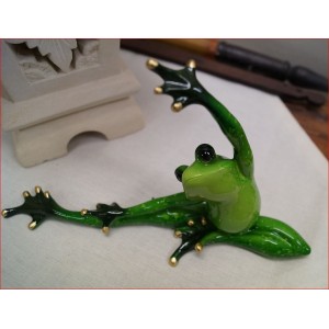 Green Marble Yoga Frogs  (FOUR FROG PACKAGE)