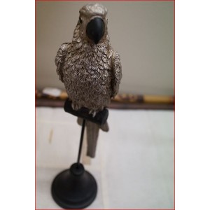 Bronze Parrot On Stand