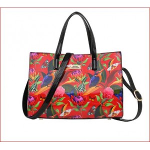Serenade- Wildflower Patent Leather Grip Handle Bag